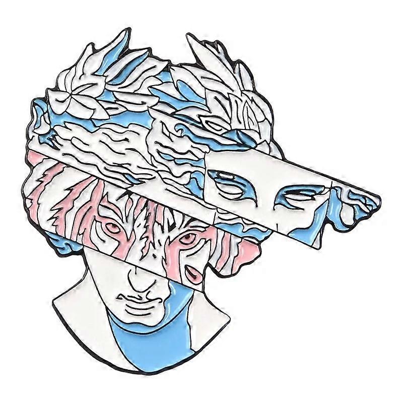 Enamel Brooch Pin - Creative Art Badge - Chic Denim Accessories