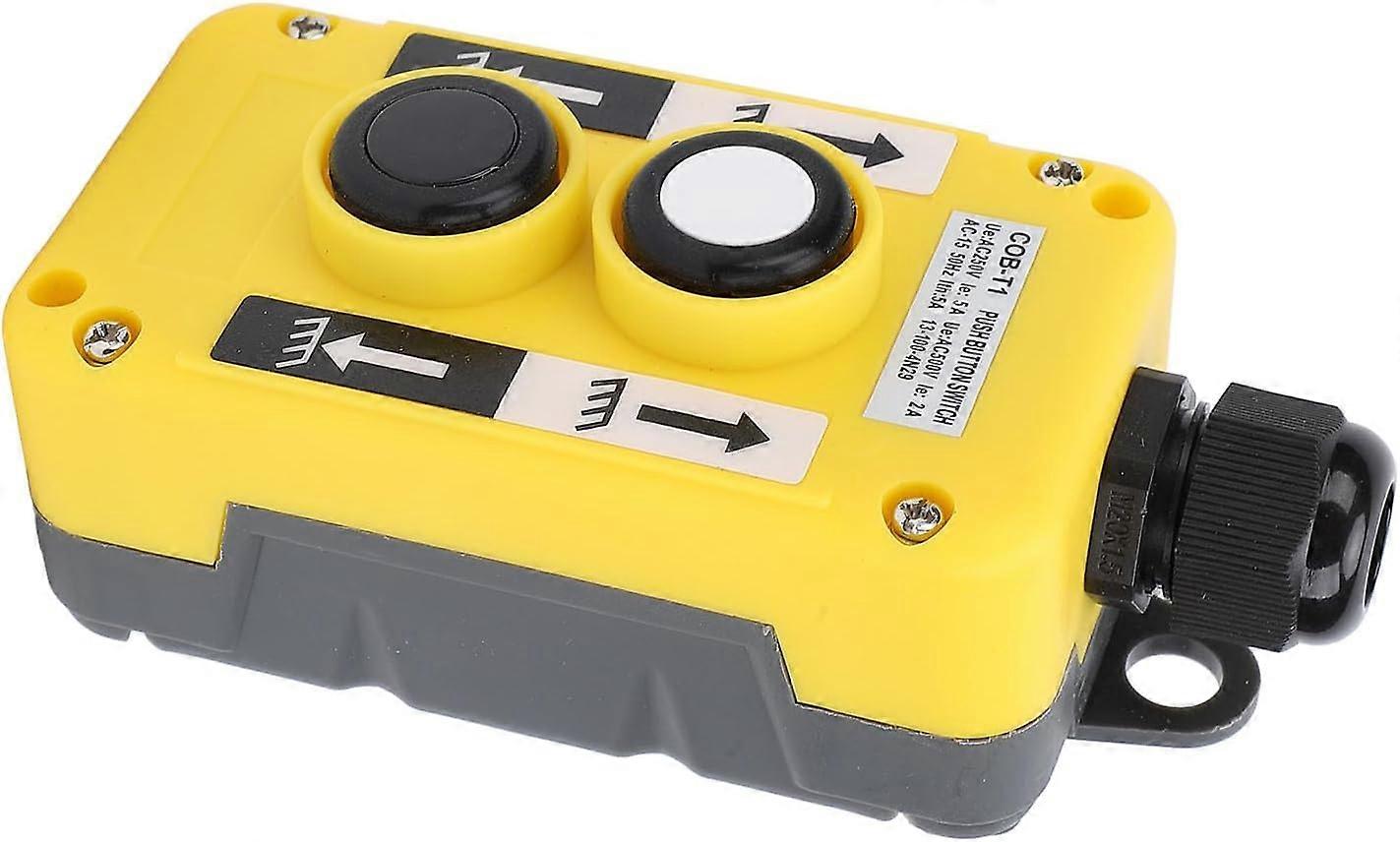 Industrial Up Down Push Button Switch Electric Hoist Crane, Rainproof IP68 Waterproof Controller for Automation Control,
