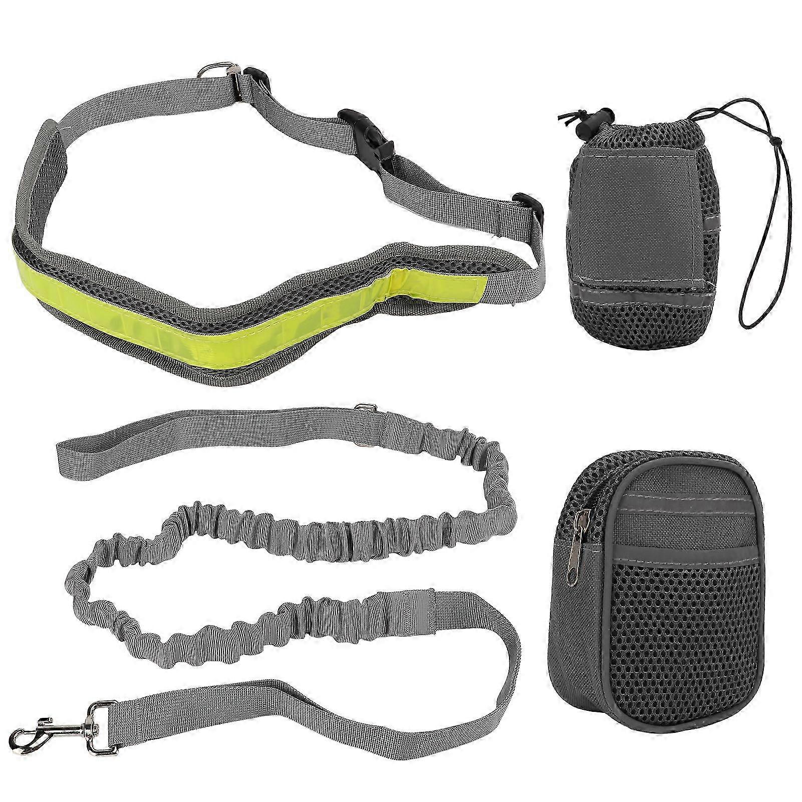 Adjustable Reflective Elastic Dog Training Waist Pack with Leash