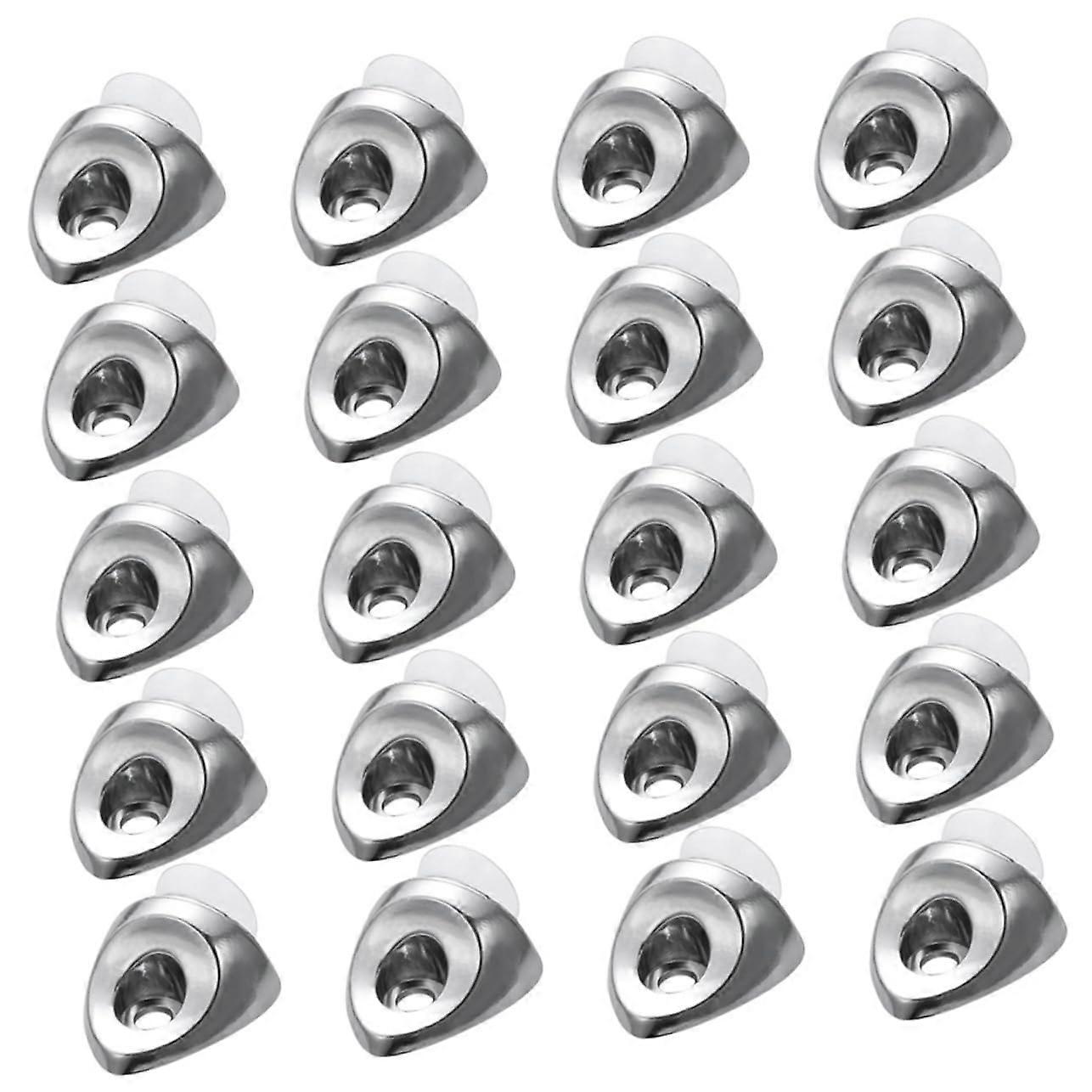 20pcs Shelf Brackets Adjustable Corner Bracket Heavy Mounting Strut Silver Zinc Alloy