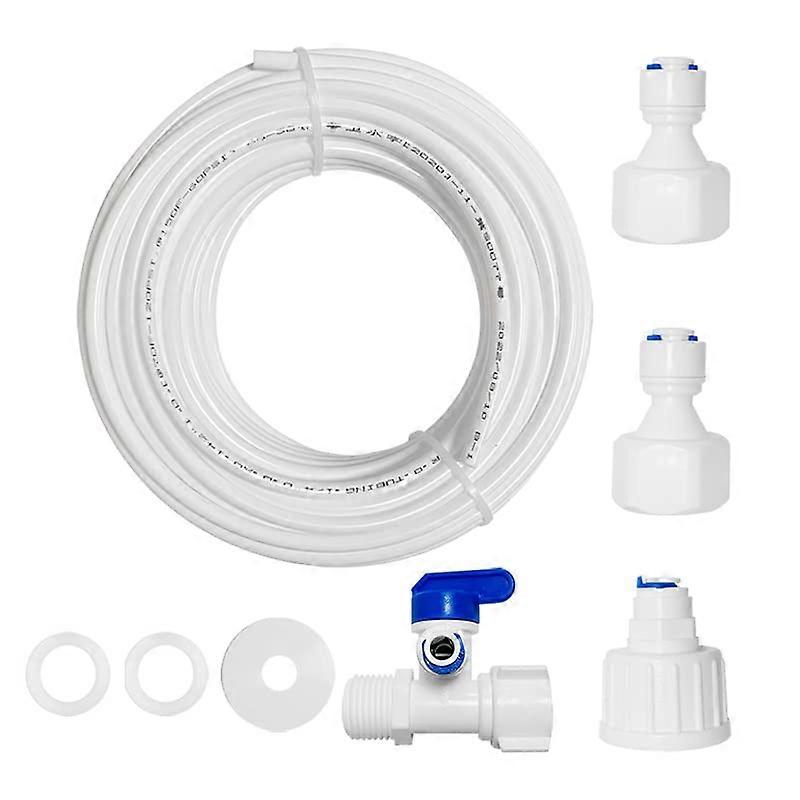 5 Metre Universal Connection Set 1/4In Hose For Water Filter Ice Machine 3/4 & 1/2In Female Tap To 1/4In Plug 3Way Valve