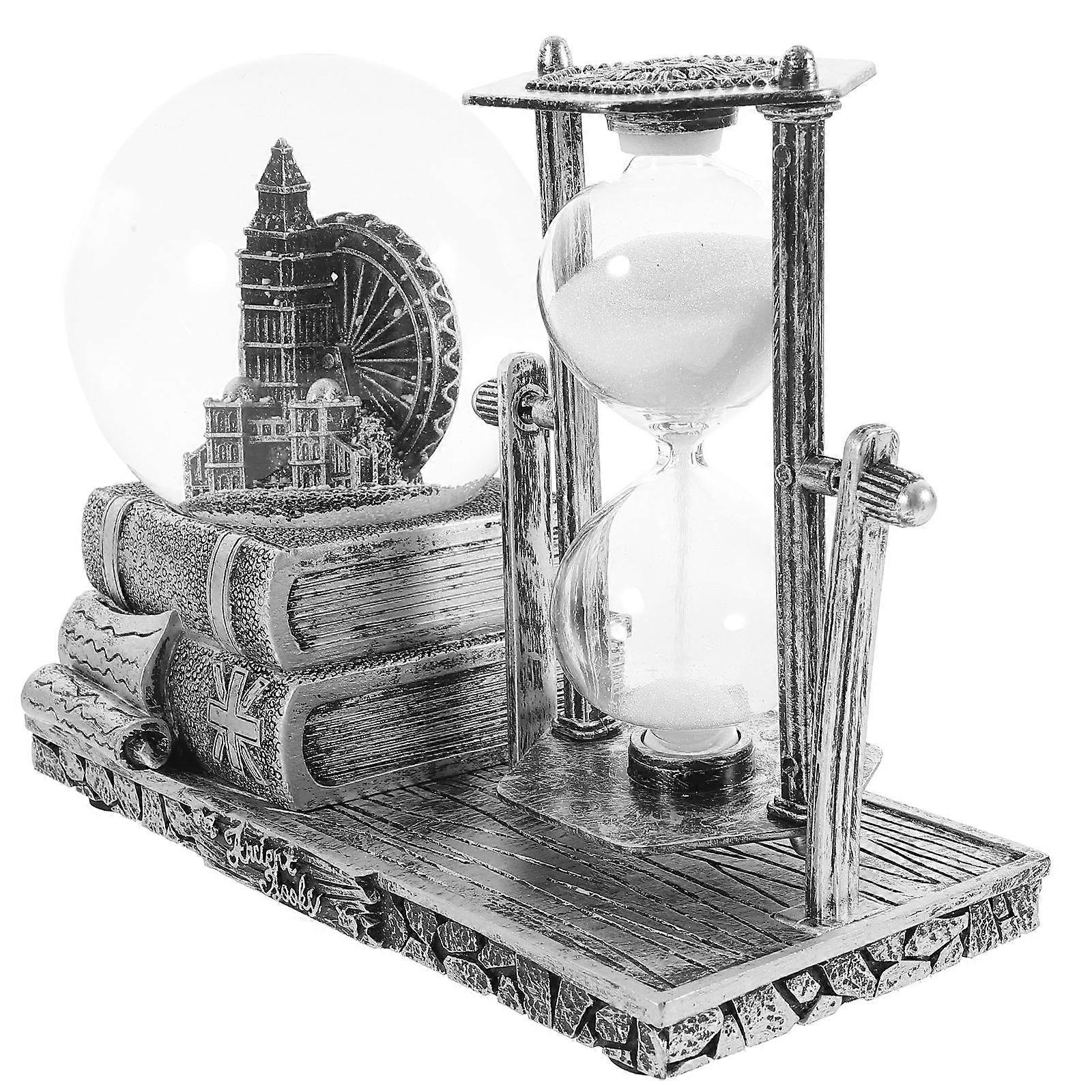 Creative Craft Ornament Unique Sand Clock Ornament Light Emitting Feature For Adults 16X13CM 1Pack