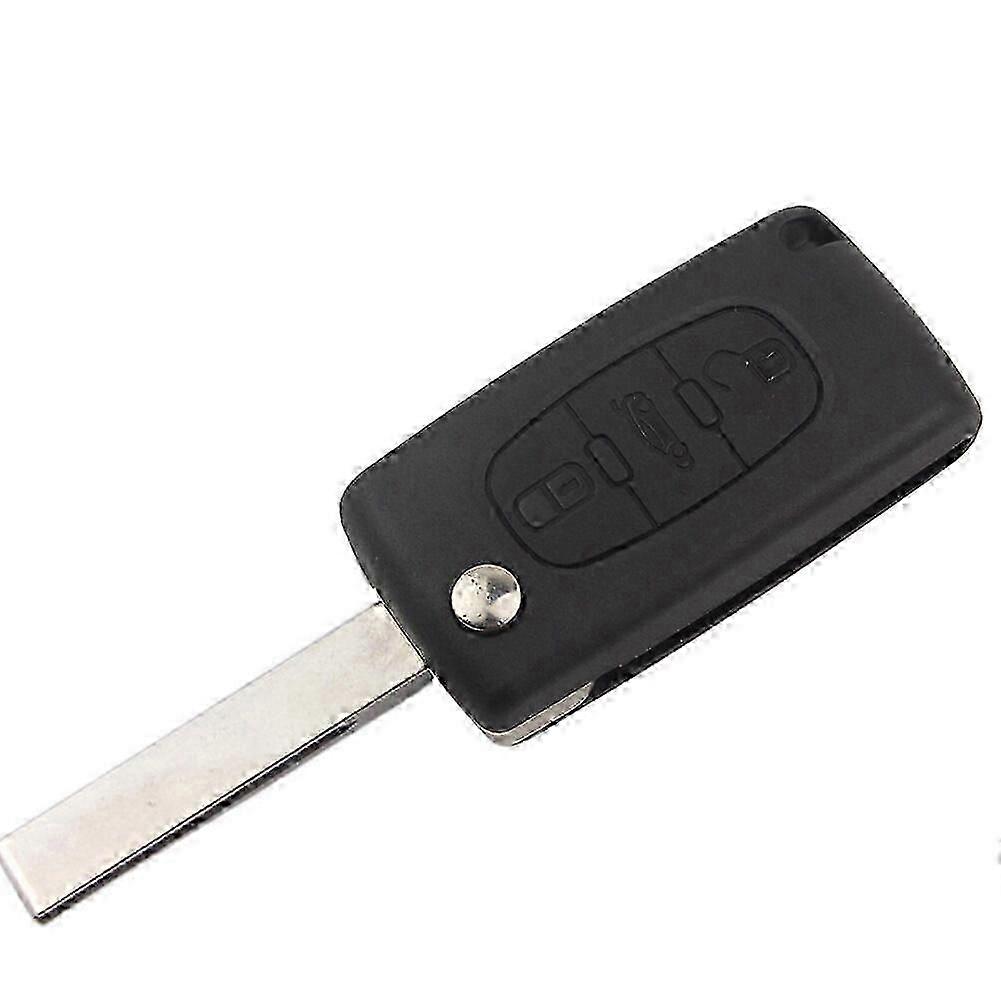 Peugeot 207 307cc 308 SW 3 Button Key Fob Remote Case Shell with Uncut Blade