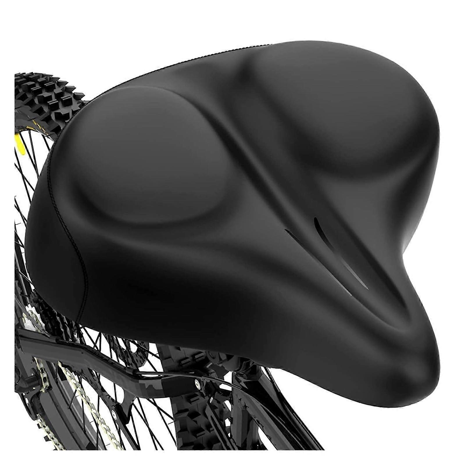 Widened Bicycle Seat Cushion, Waterproof Tricycle Saddle, Universal Replacement Black