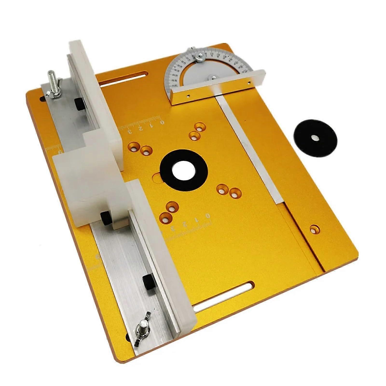 Aluminum milling table insert gauge, for woodworking benches, table saws, multifunction machines (Type)