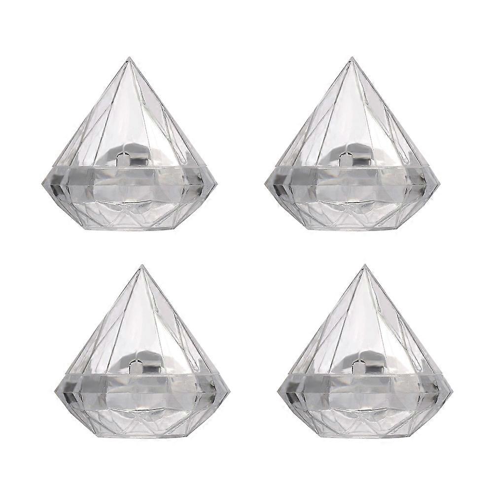 Transparent Diamond Shaped Boxes for Storage Lightweight Portable Sizes 7x7cm