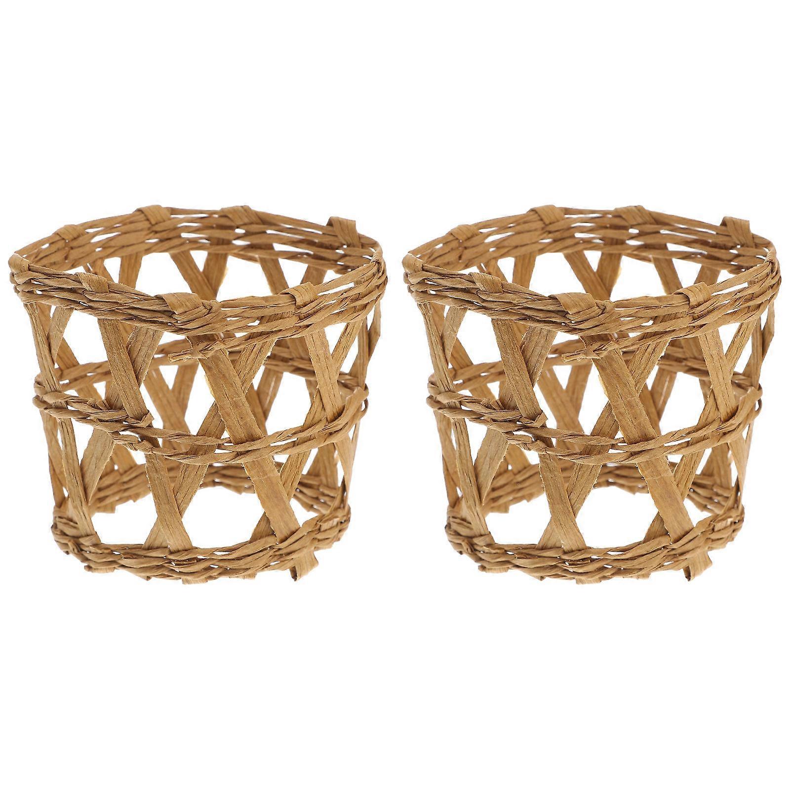 Woven Cup Holders Insulating Drinking Cup Covers Heat Protection Lightweight Portable Sleeve Home Decor Versatile Vase Covers Random Color
