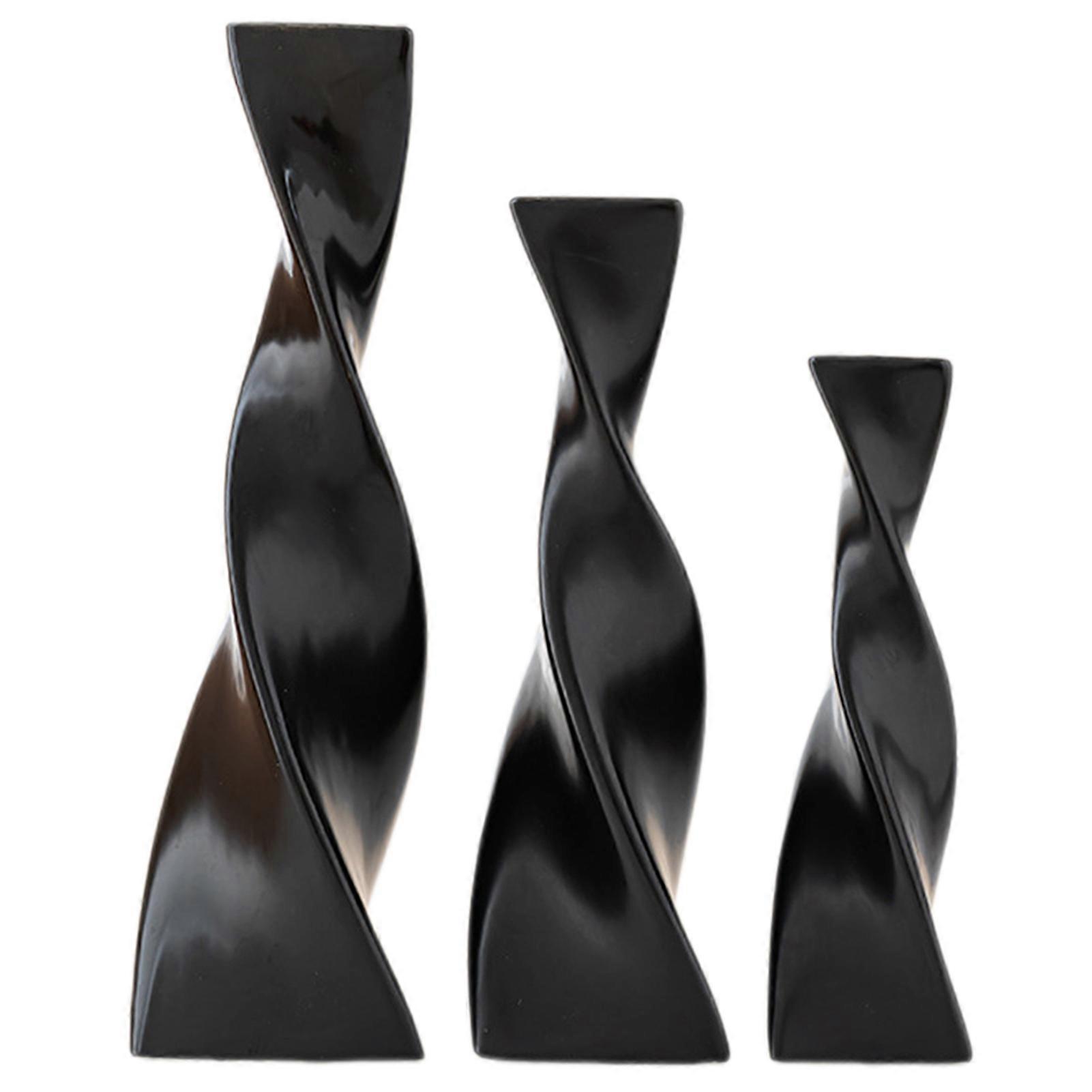 Modern Ceramic Vase Set - Aesthetic Minimalist Table Centerpiece for Living Room, Dining, Office Desk, and Bookshelf Decor
