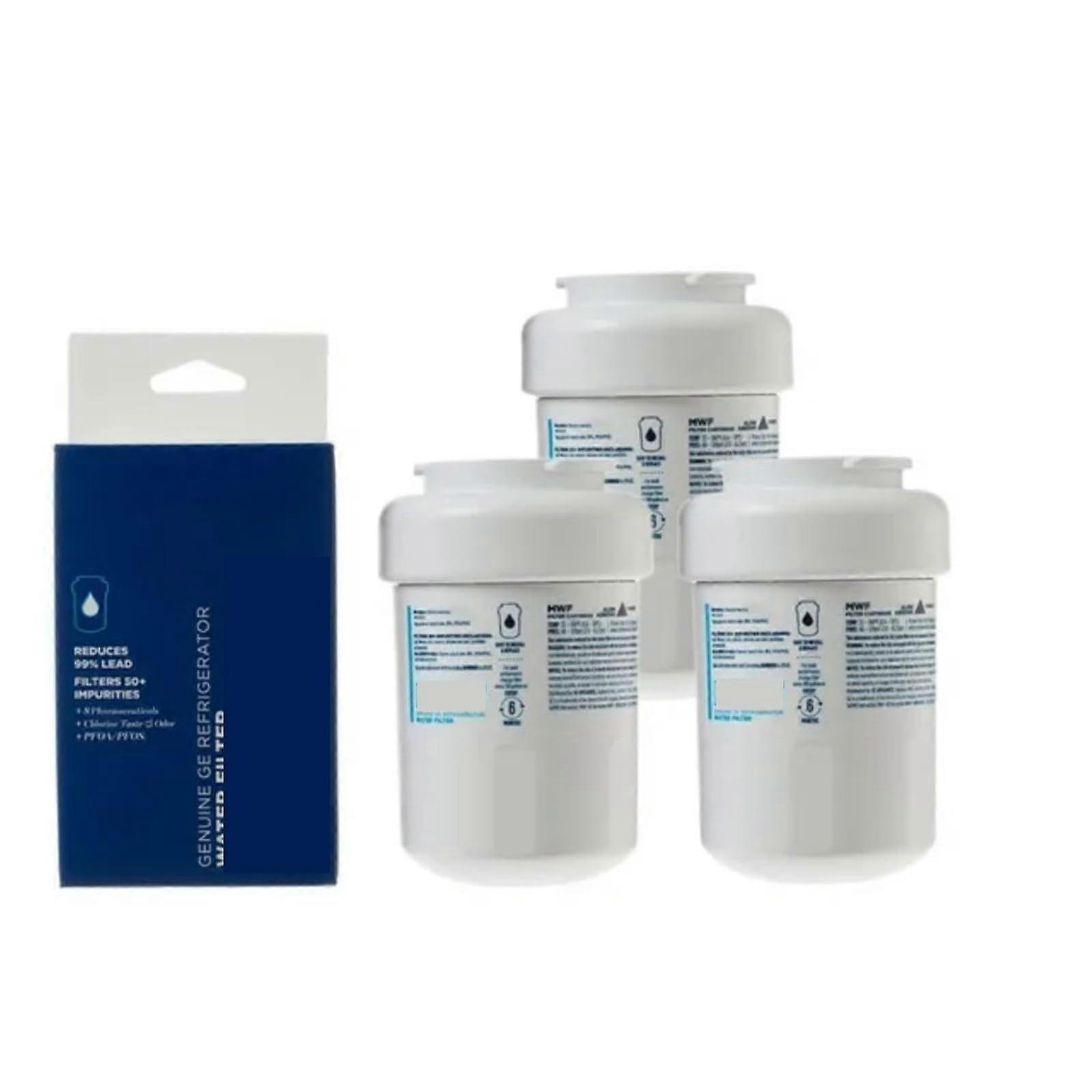 , compatible with GE, MWF refrigerator water filters for MFF, MWFP, MWFA, MWFAP, MWFINT, GWF, FMG (1–5 pieces)(MWF3PCS).