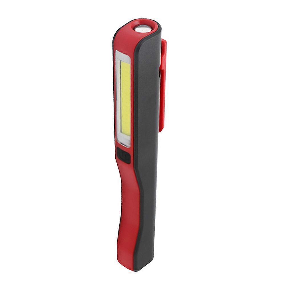 Cob Led Lights Auto Rechargeable Lamp For General Maintenance And Reading Red Compact Design 1Pack