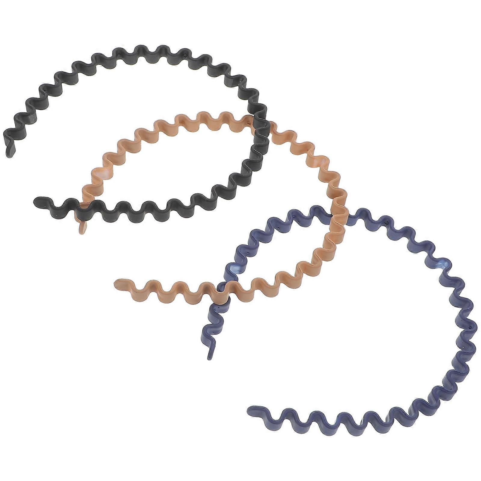 Durable Plastic Headbands Non-Slip For Daily Use 3Pcs
