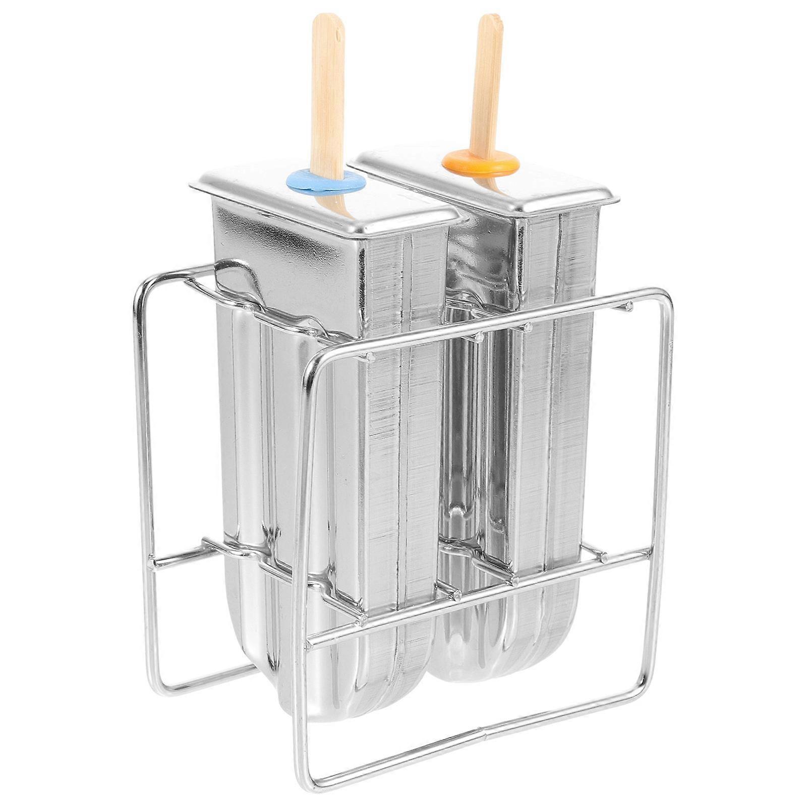 Stainless Steel Popsicles Maker for Homemade Ice Cream Fun Easy to Clean for Kids Silver Size 1 Set