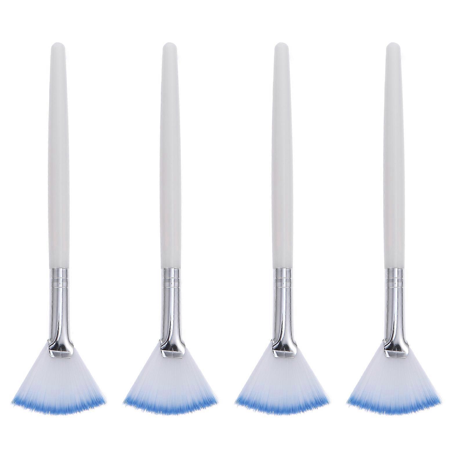 4PCS Soft Facial Mask Applicator Brushes, Portable Ergonomic Beauty Tools for Skincare and DIY Masks, Reusable and Easy to Clean