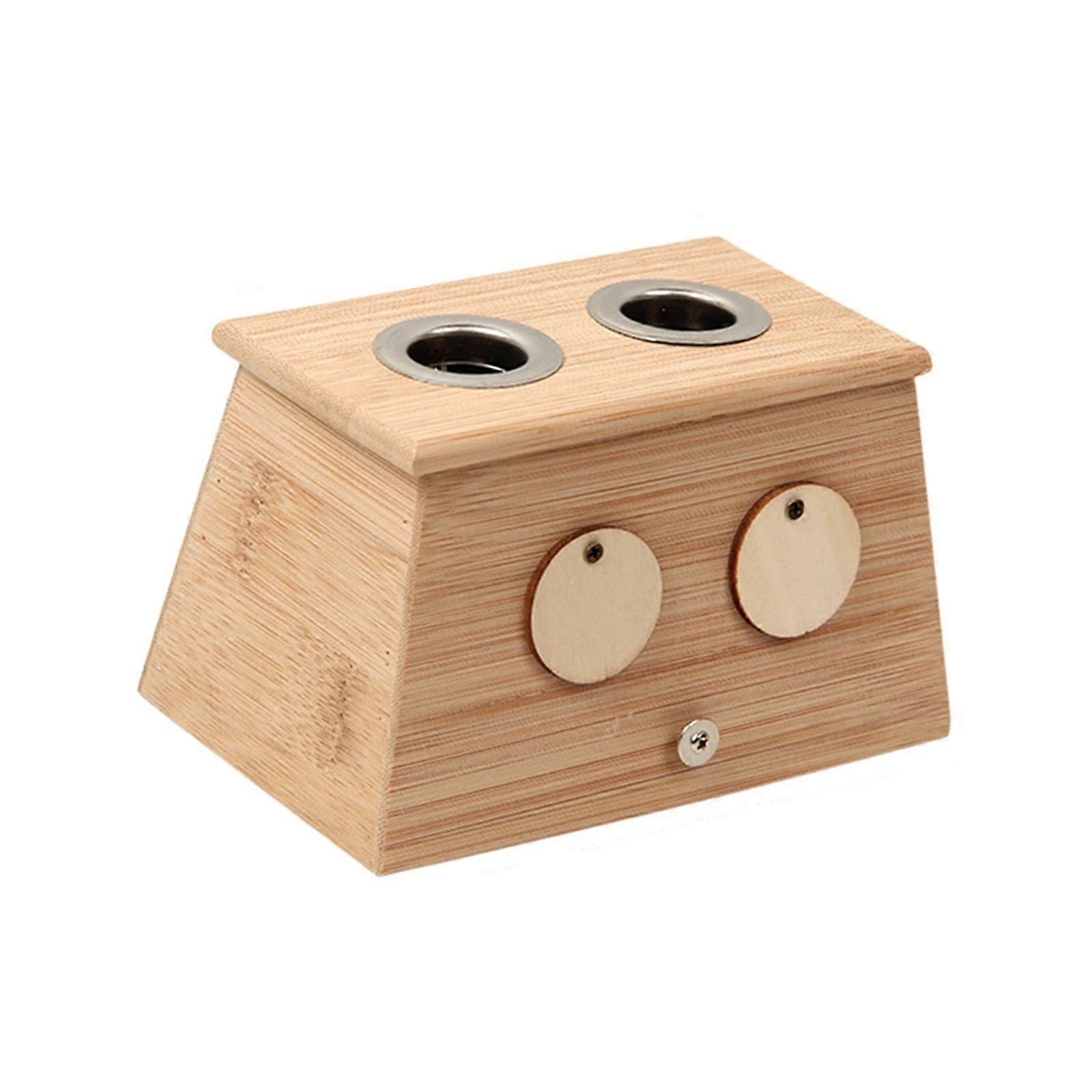 Portable Wooden Moxibustion Set for Home and Outdoor Use, 14.5 x 9.5 x 8.5 cm, Natural Material, Easy to Use