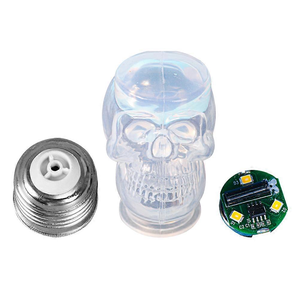 Lamp Molds Light Bulb Making Mold Skull Shape Crafts Tool 6.8X4.7Cm Silicone Material 1 Set