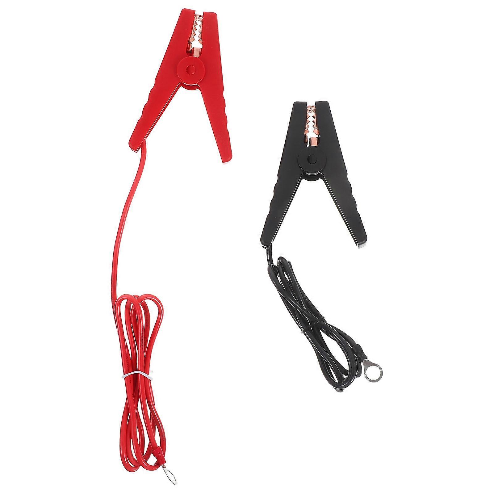 Electric Fence Jump Connect Wire with Copper Clips Durable Solar Powered Charger Cable for Farm, Garden, Livestock, and Wildlife Control