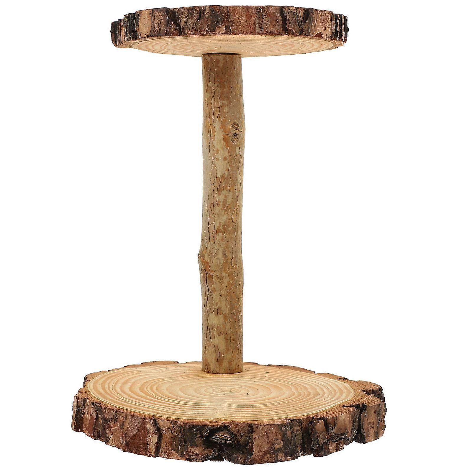 Multi Function Cupcake Stand Rustic Dessert Table Display Plant Display Banquet 24X19X14CM 1Pack