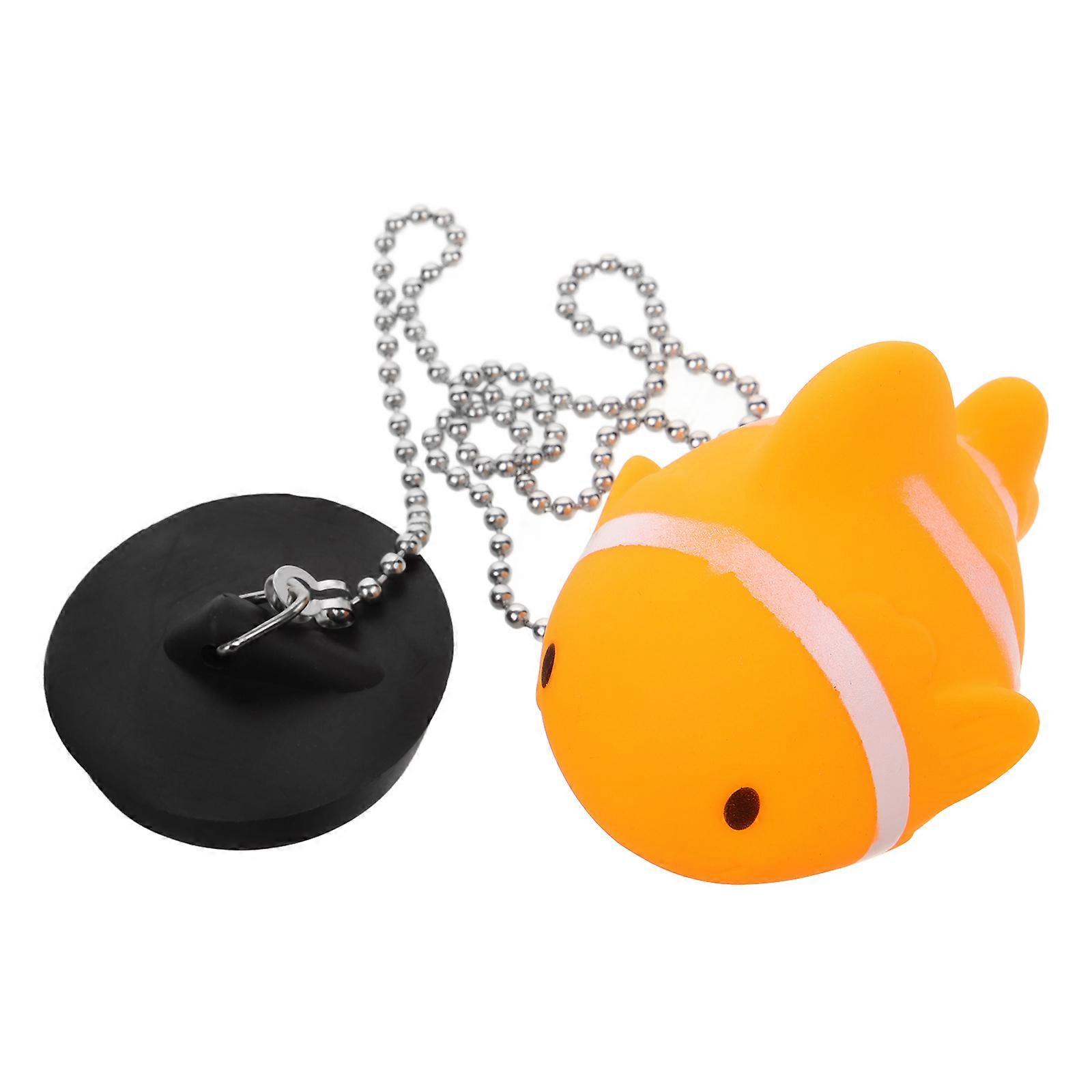 Sink Stopper Bath Tub Water Sealing Fish Shape Perfect For Bathtub Kitchen Use 1Set