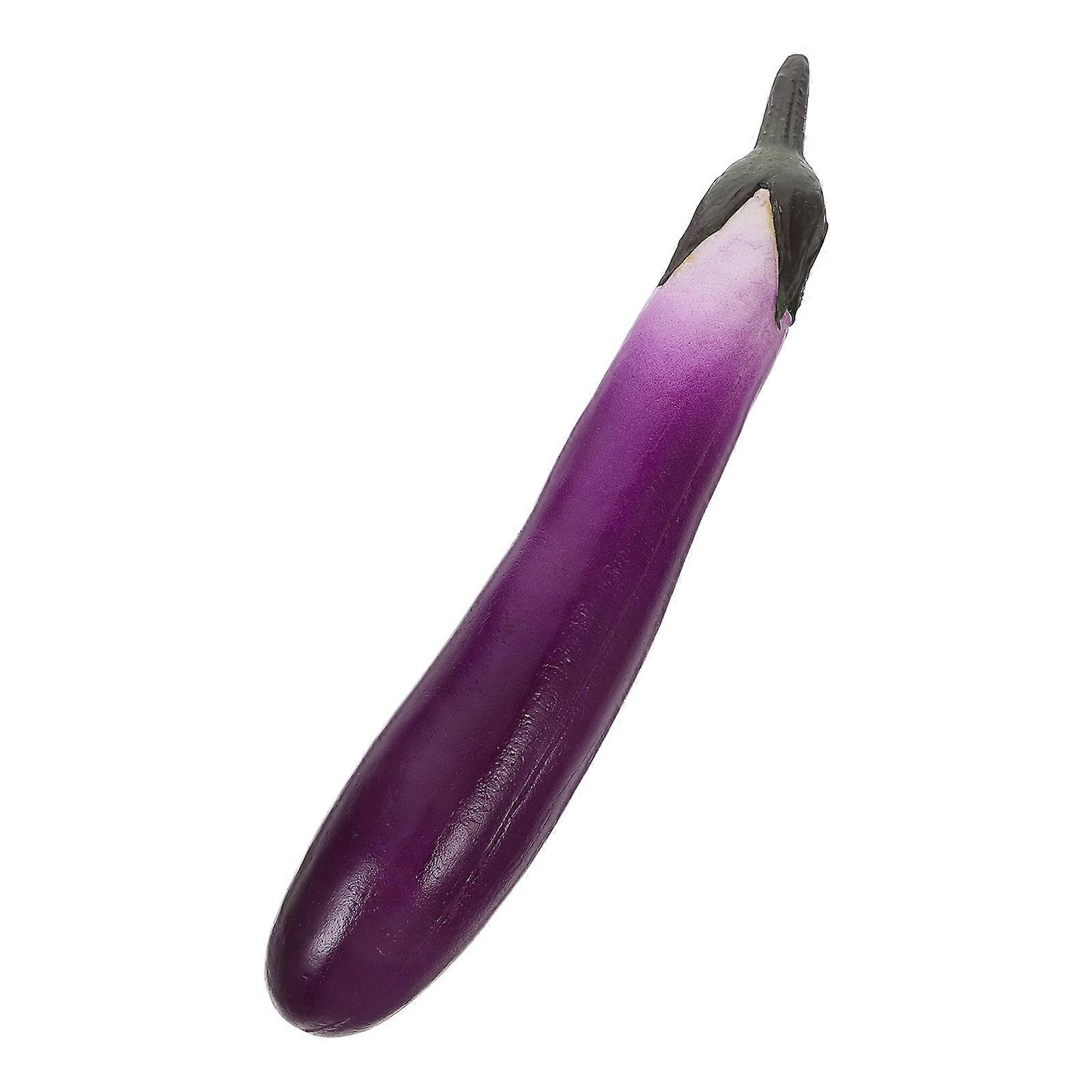 Purple Artificial Eggplants Realistic Fake Veggies for Home Decor and Kitchen Display PU
