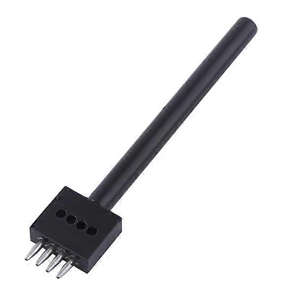 Professional Leather Craft Tool Fork Round Chisel Leather Craft (4 holes, spacing 6mm)