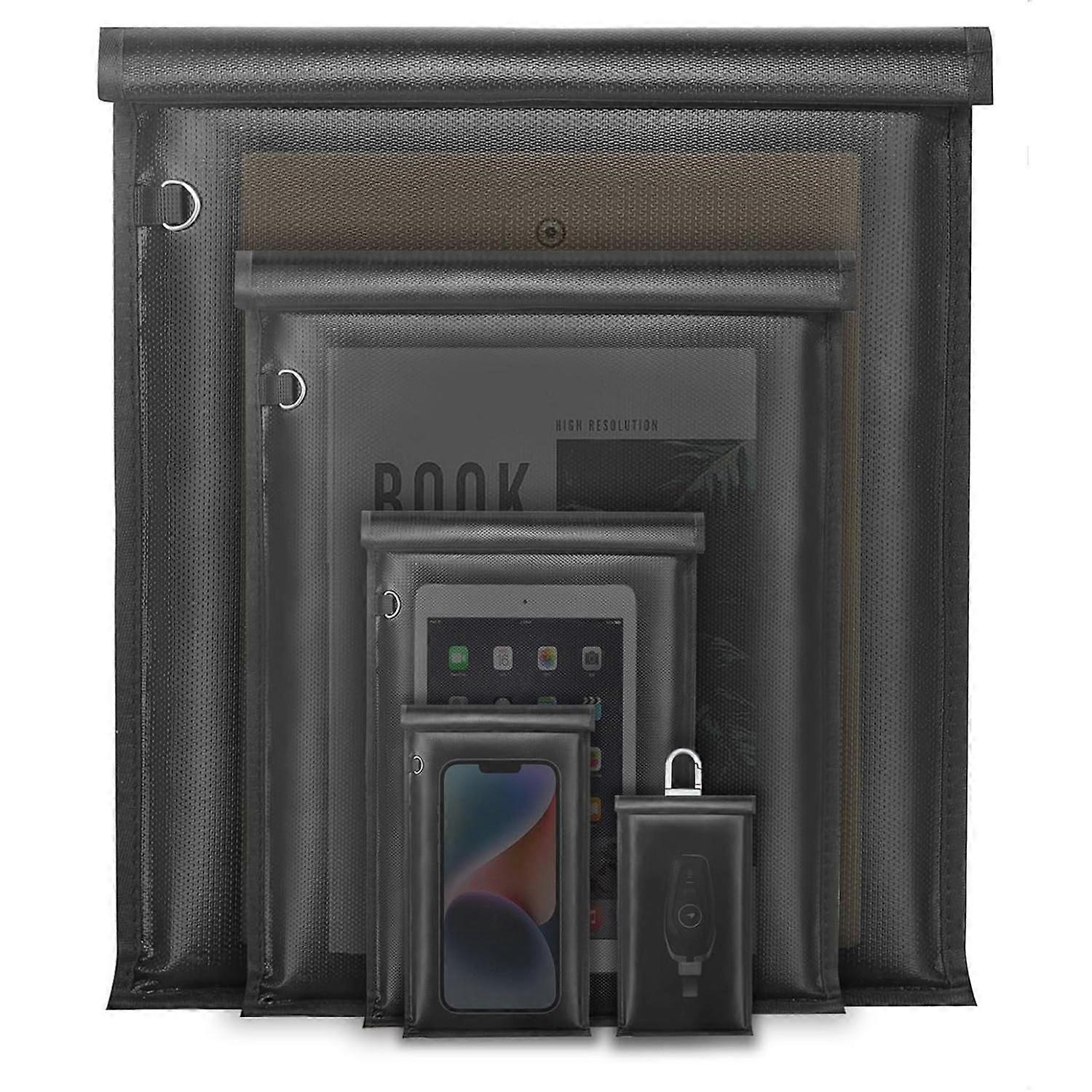 Pacote com 5 Bolsas Faraday Protector - Capa Anti-Roubo Faraday para Laptops & Tablets & Telefones