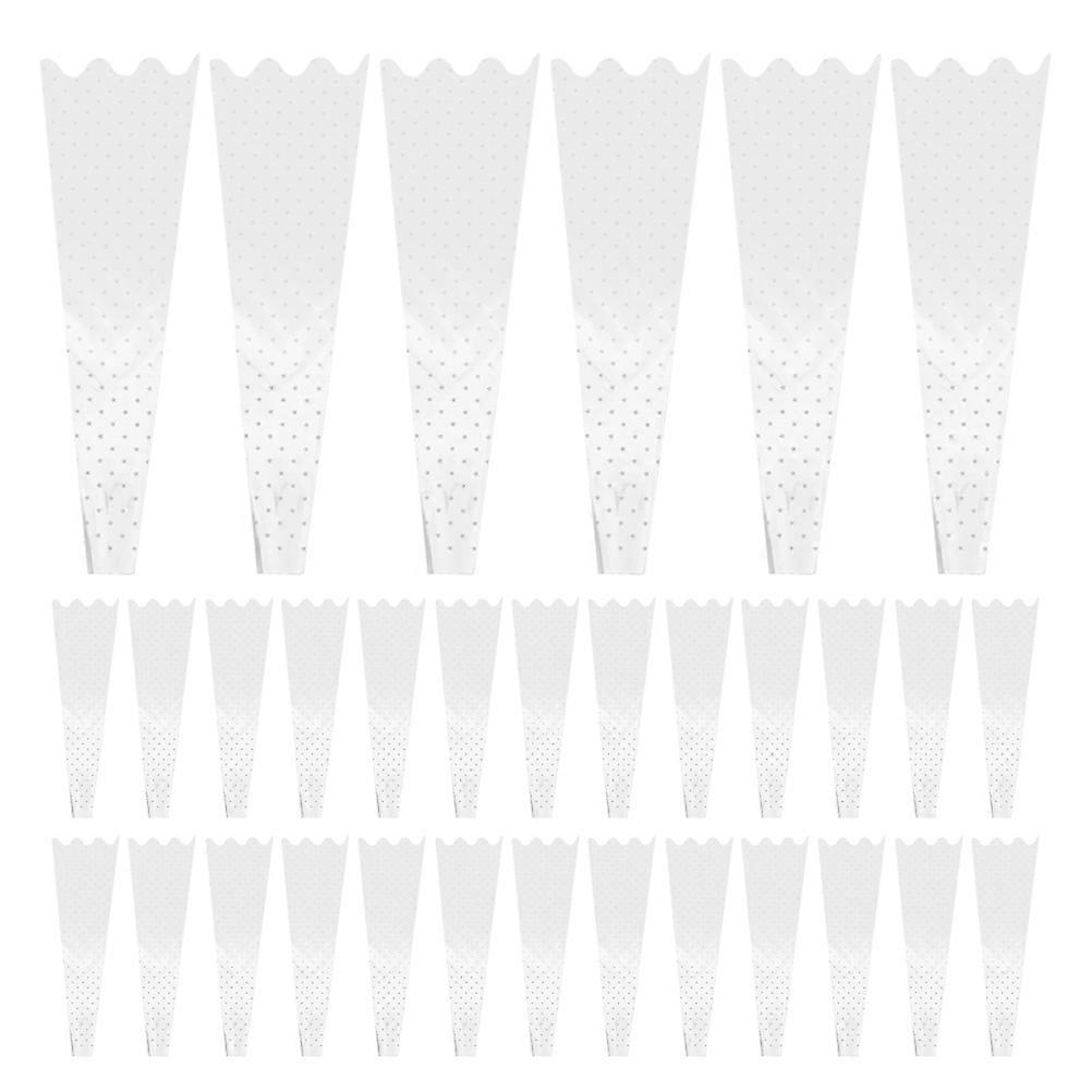 200pcs Flower Bouquet Sleeve – Single Open Top & Open Bottom Plastic Wrapping Bags for Rose Packaging – Florist Supplies