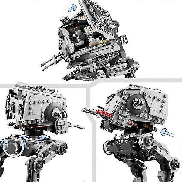 Star Wars Hoth AT-ST Walker building set for kids with Chewbacca minifigure and droid figure, The Empire Strikes Back model