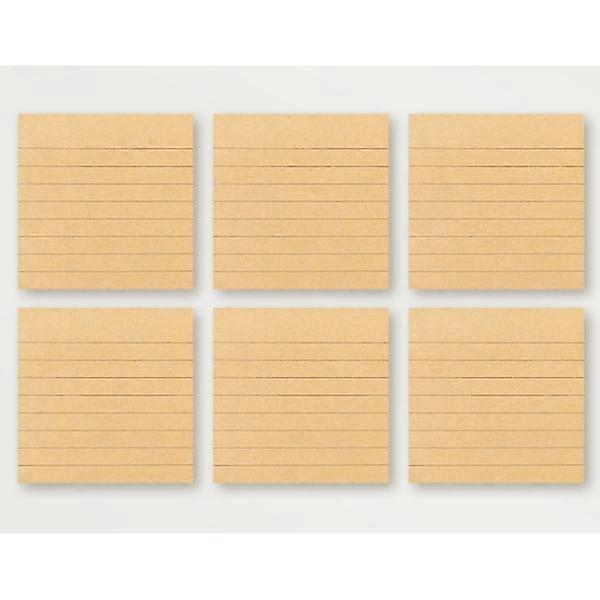 New Creative New Style Students Can Tear The N-Time Sticky Paper Notepad (Kraft Paper Horizontal Line (6 Packs)),