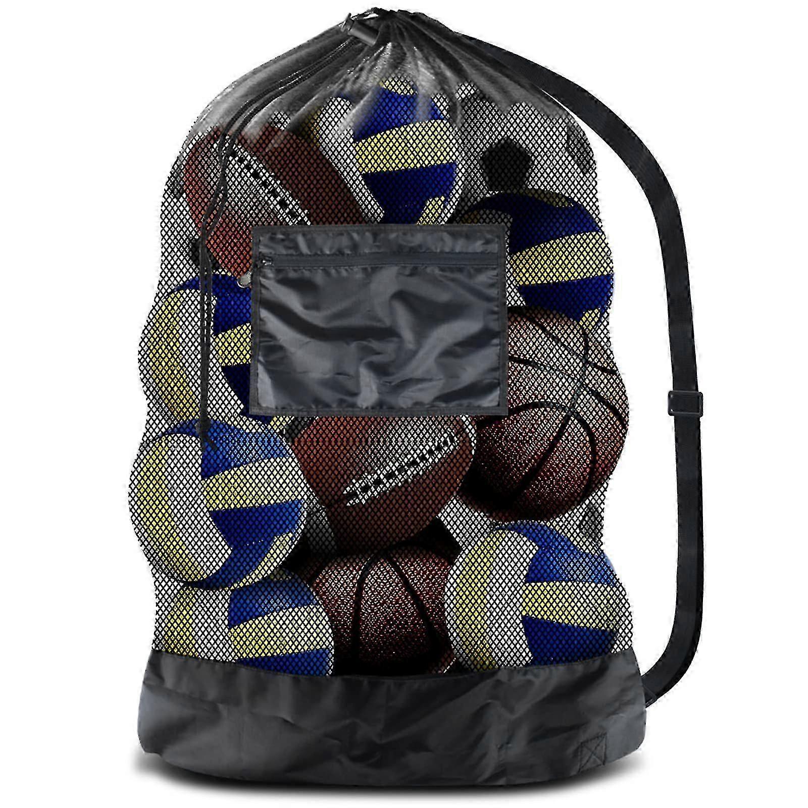 2025 Extra Large Ball Net, Large Ball Bag, Ball Bag, Net, Ball Bag, Football Mesh Bag For 8-15 Balls, Multi-purpose Sports Net Bag With Drawstring And