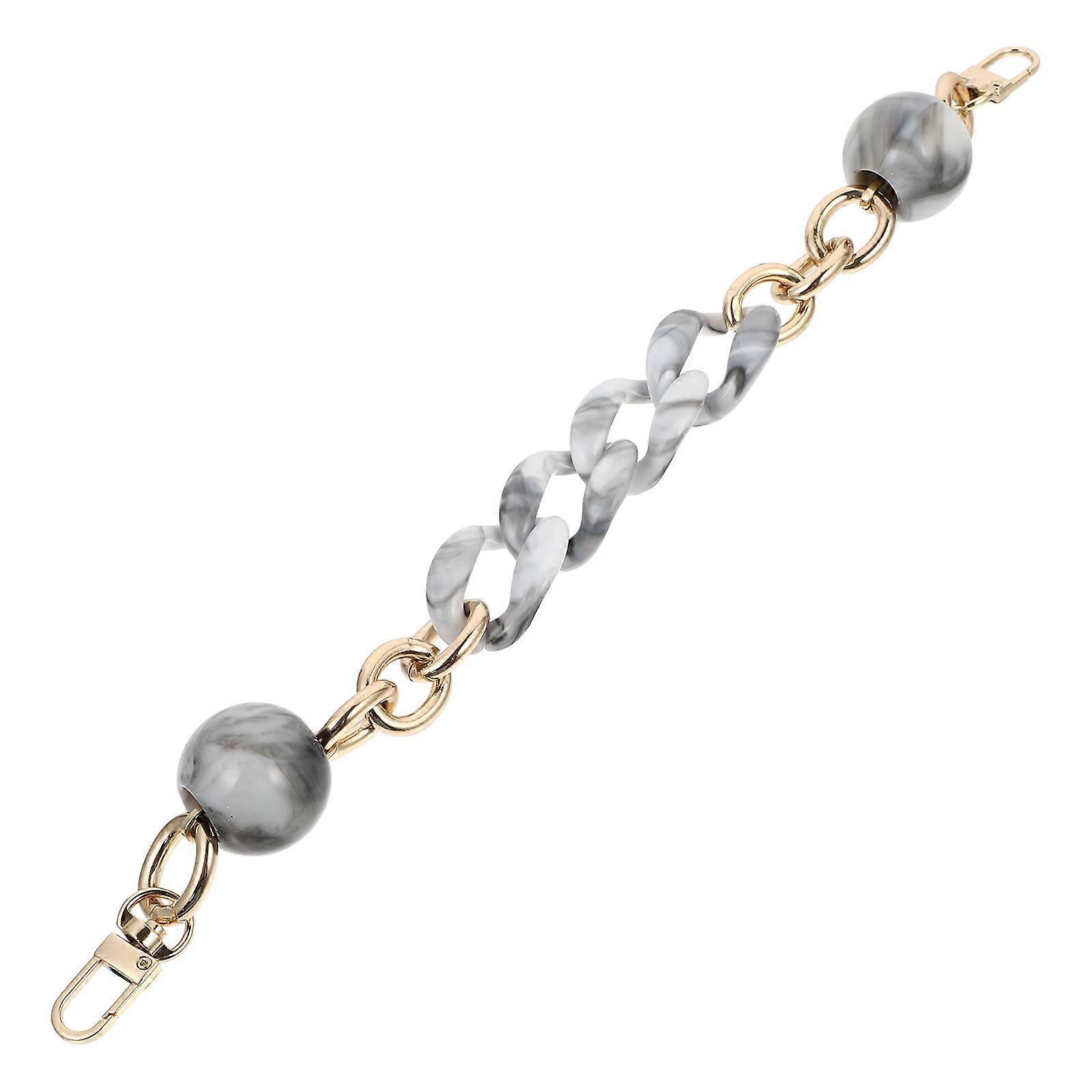 White Resin Replacement Strap Chain for Handbag Purse DIY Decor Versatile and Durable 0.5in Wide