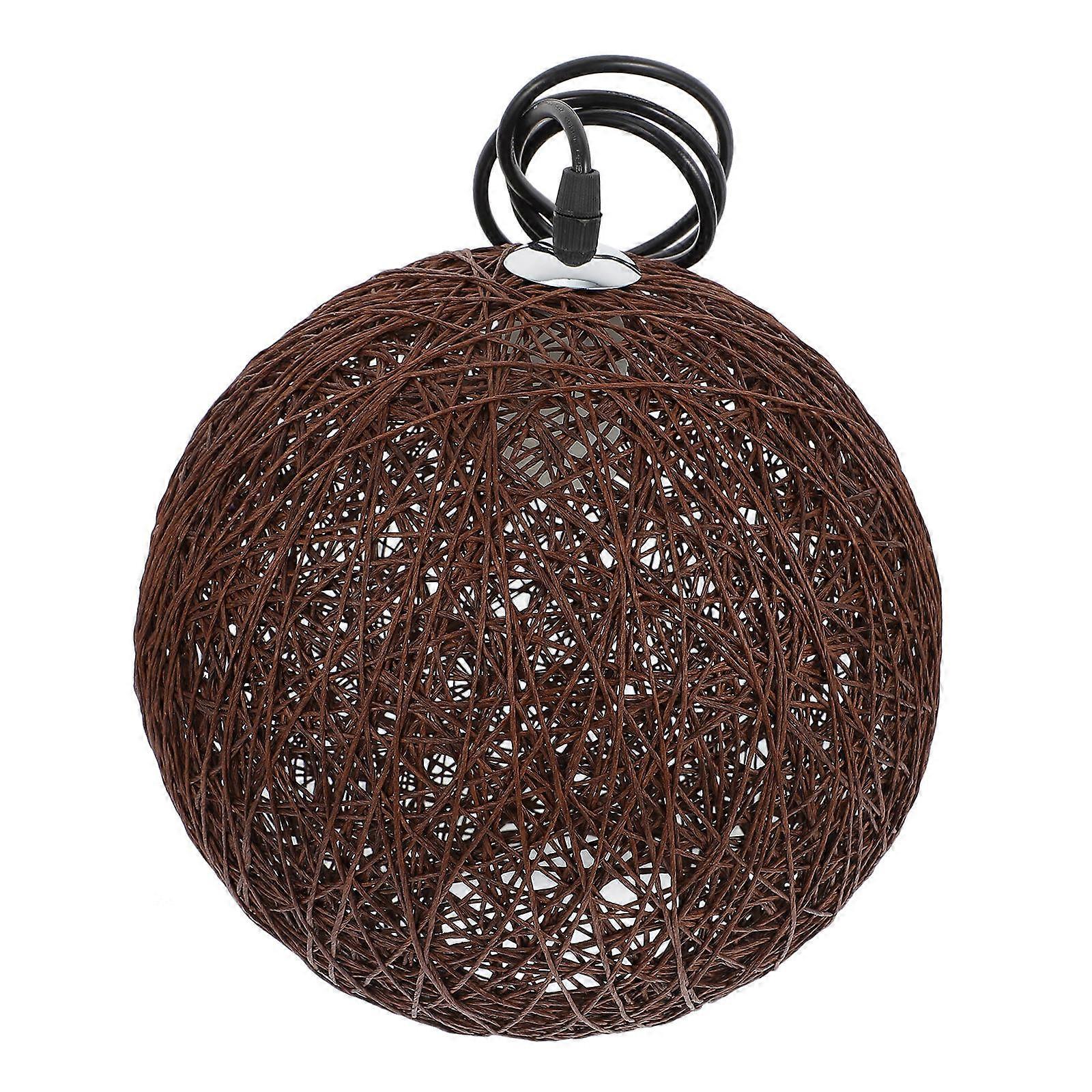 Rattan Decorative Pendant Lamp Shade Ceiling Light Cover Unique Weaving Design for Home and Restaurant Use Without Bulb