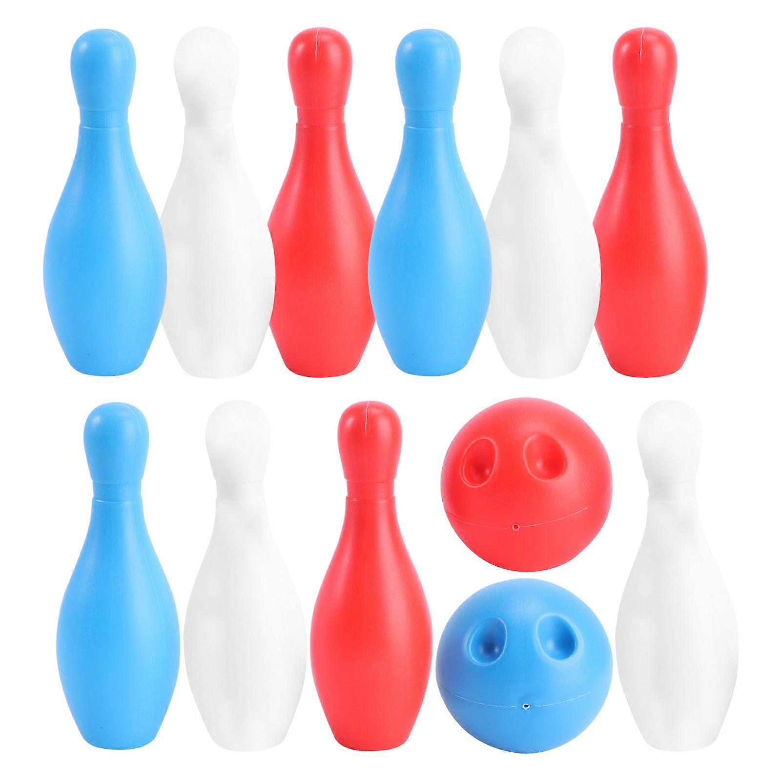 Kids Bowling Toy Assorted Color Family Activities Body Function Training 1 Set