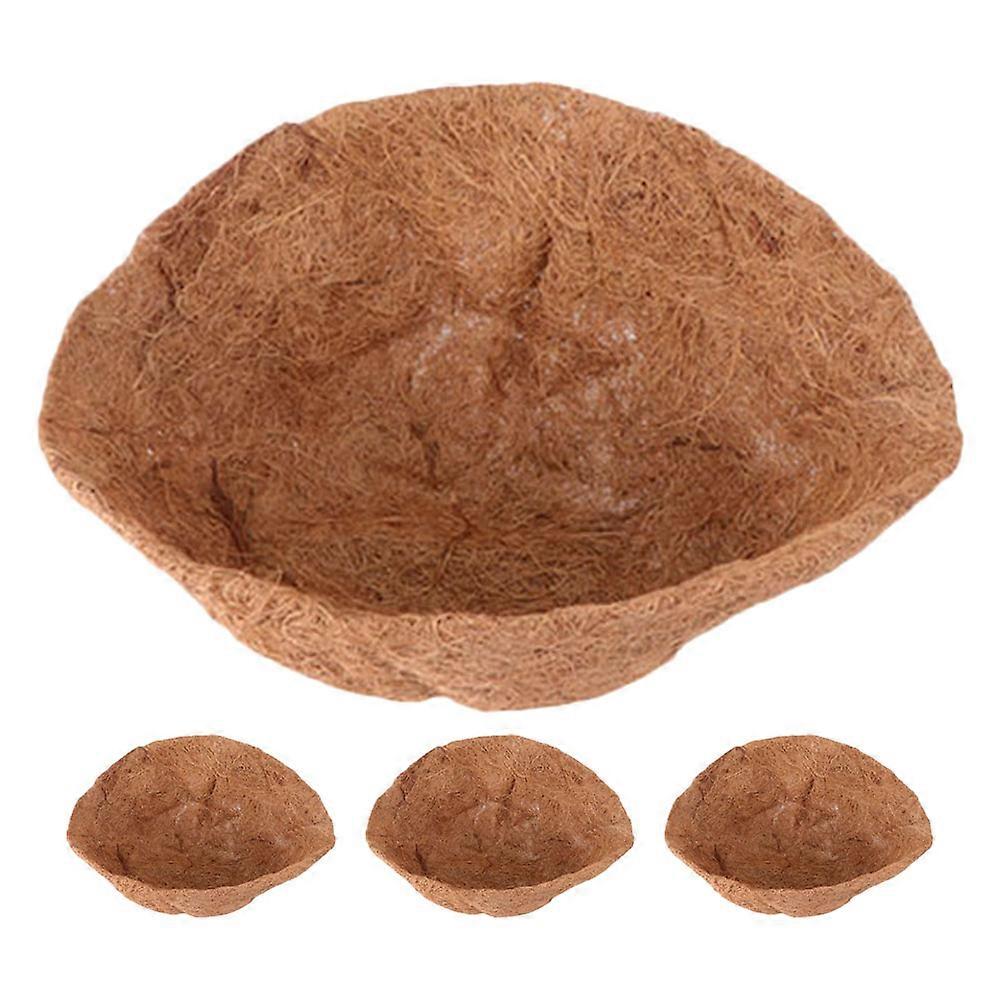 Coir Planter Liners 4Set For Outdoor Decorations Light Brown Antislip Design Promotes Healthy Plant Growth With Excellent Breathability