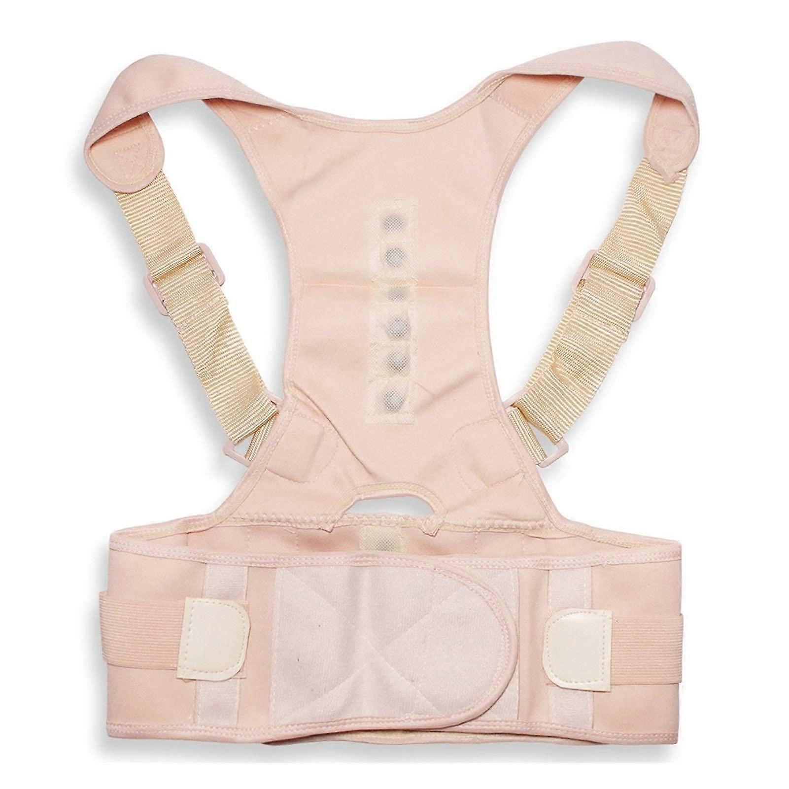Adjustable Magnetic Posture Corrector Back Brace Lumbar Support Belt S4XL