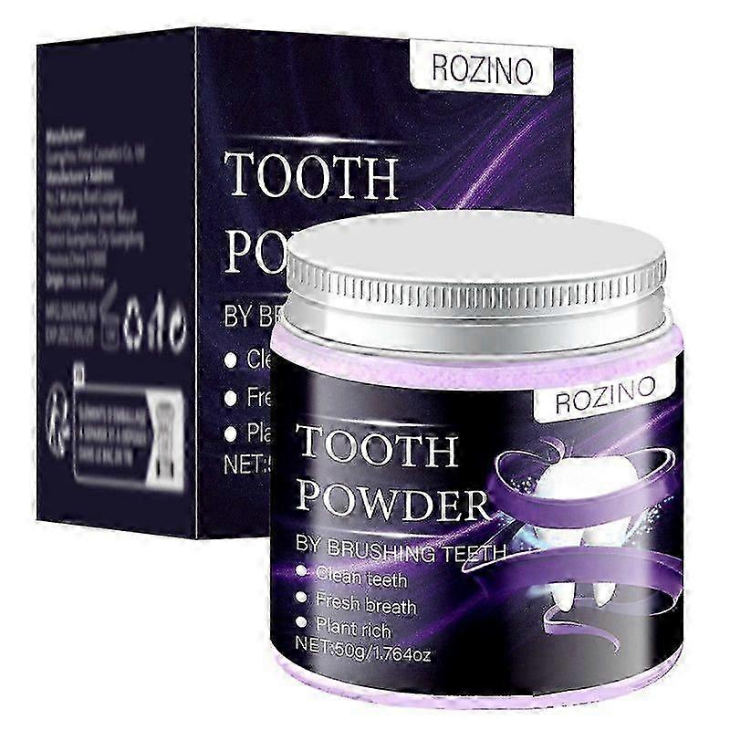Purple Tooth Powder, Σκόνη Δοντιών Χωρίς Φθόριο για Προστασία Σμάλτου και Ενδυνάμωση Δοντιών, Προστασία των Ούλων και Φρεσκάδα της Αναπνοής