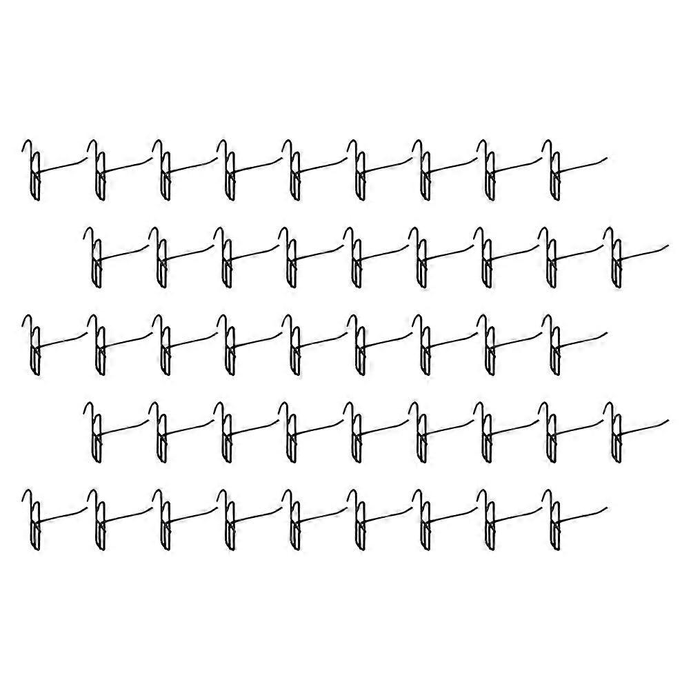 Metal Hooks for Hanging 50Pcs Black Adjustable Small Shelf Hooks for Hanging Clothes and Display