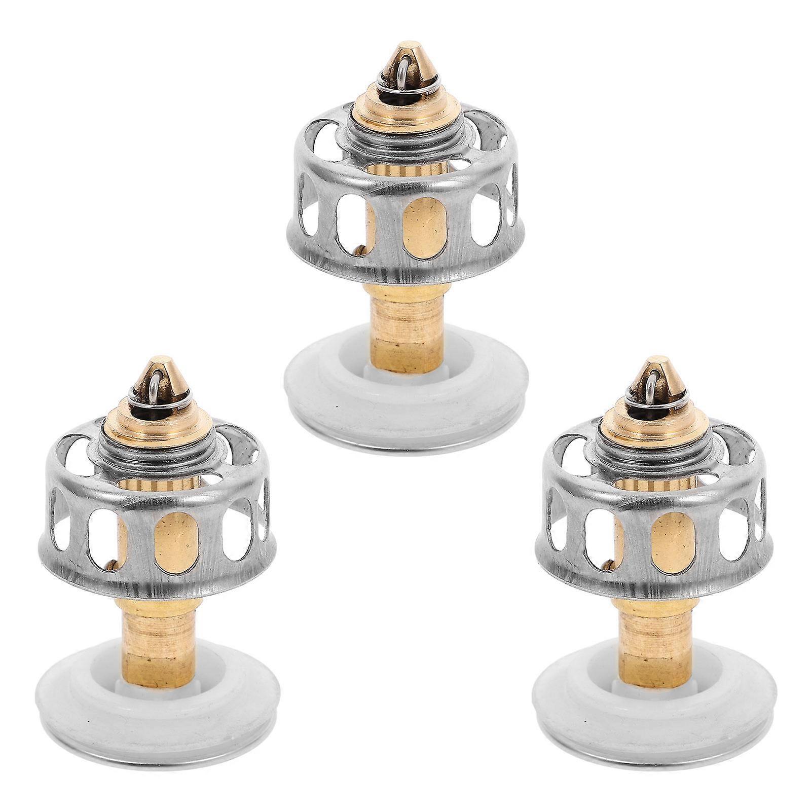 Bathroom Use 3Pcs Silver Wash Basin Drain Filters Anti-Clogging Strainer For Homeowners Simple Look
