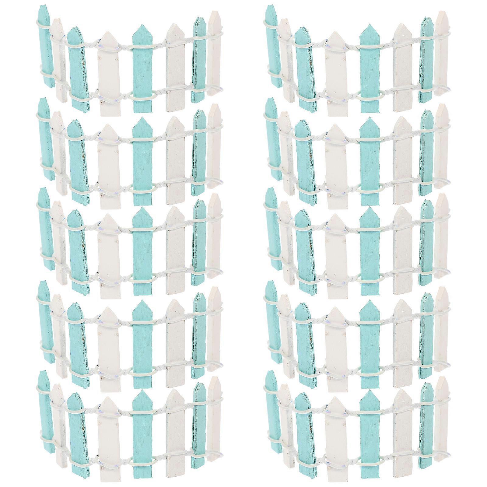 Mini Wood Picket Fence for Decoration Compact and Realistic Ideal for Dollhouses and Mini Gardens 10 Pieces