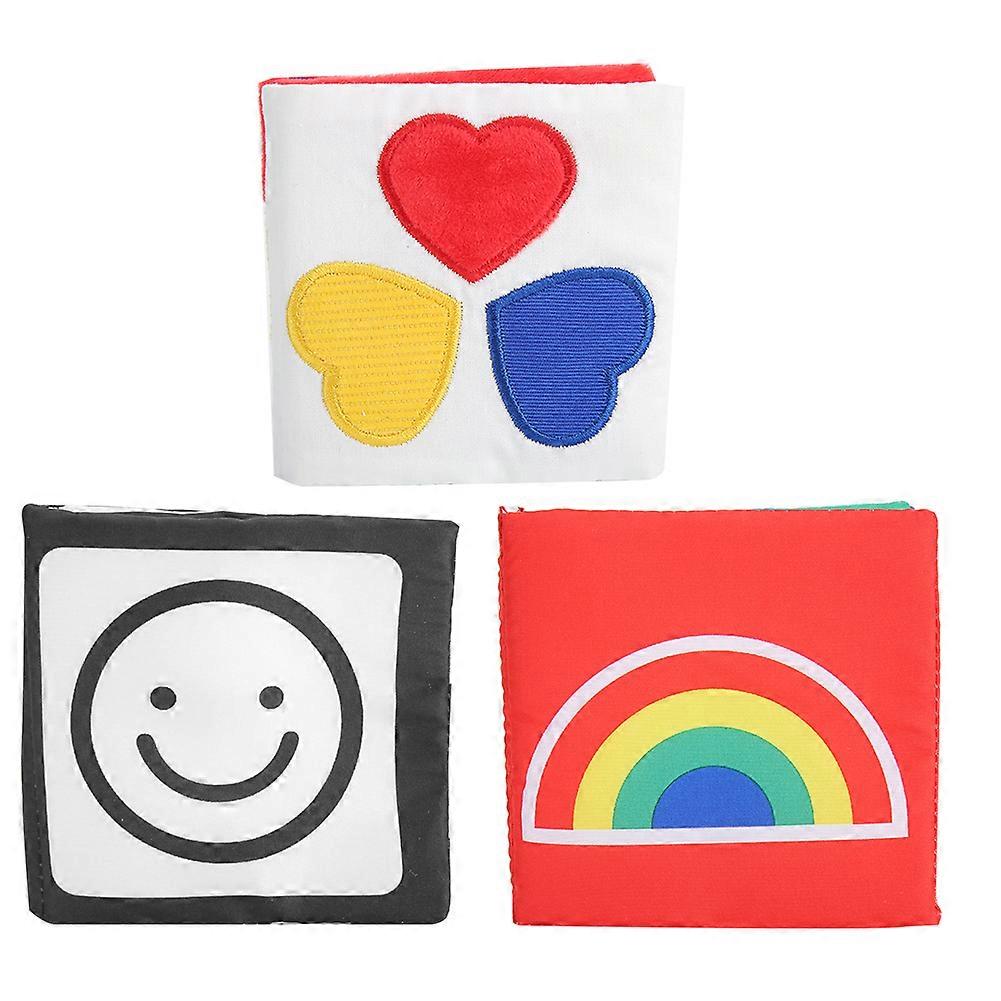 3pcs Children Infant Visual Development Washable Cloth Book Educational Book Toy
