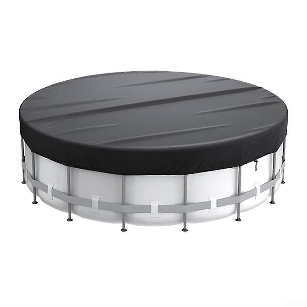 Round pool cover solar blanket for aboveground pools keeps dirt away (1.8 m black) 183 cm black