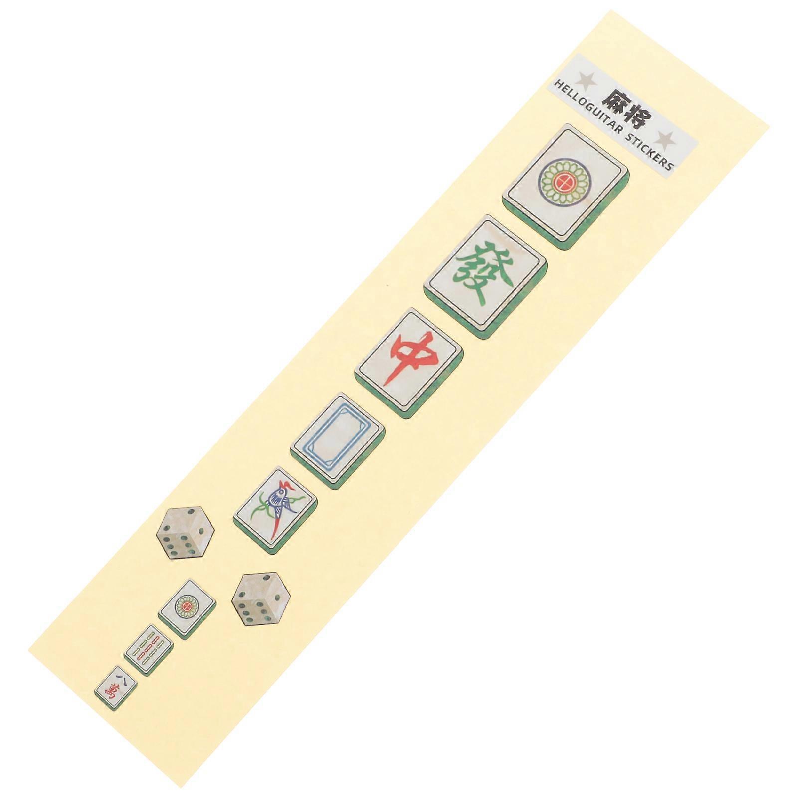 Fretboard Decals for Guitar, Creative Mahjong Pattern for Unique Instrument Style