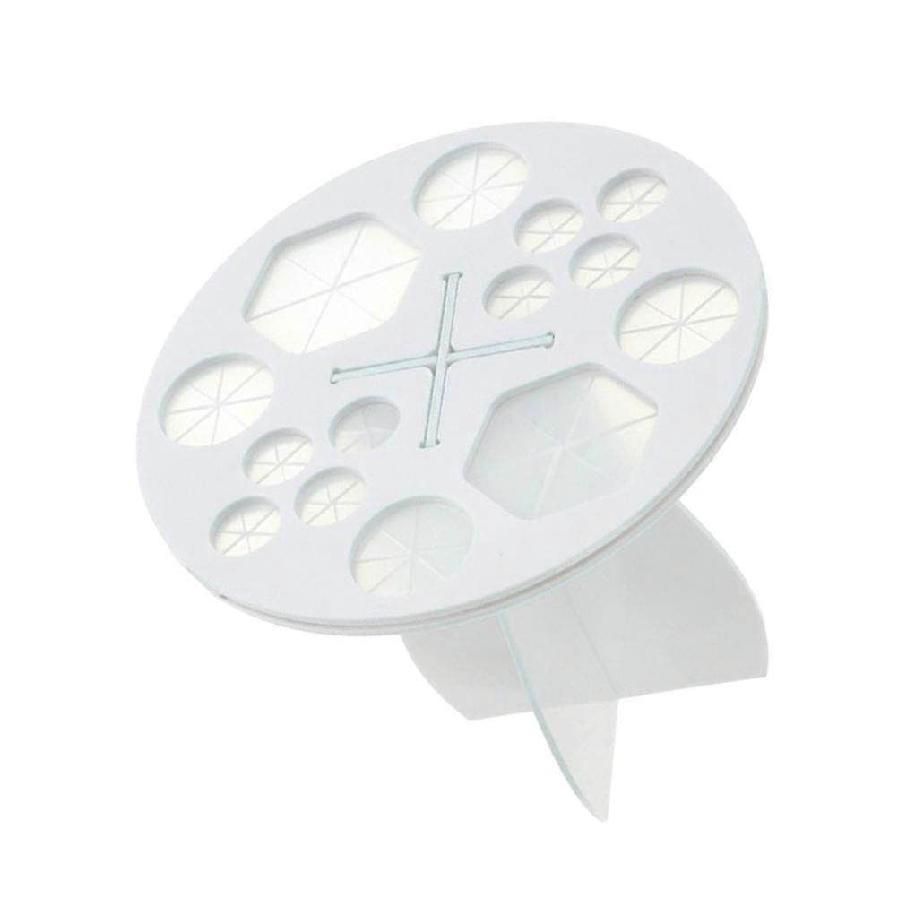 Makeup Brush Holder Acrylic Drying Rack Storage Organizer Tool White 1pc Round