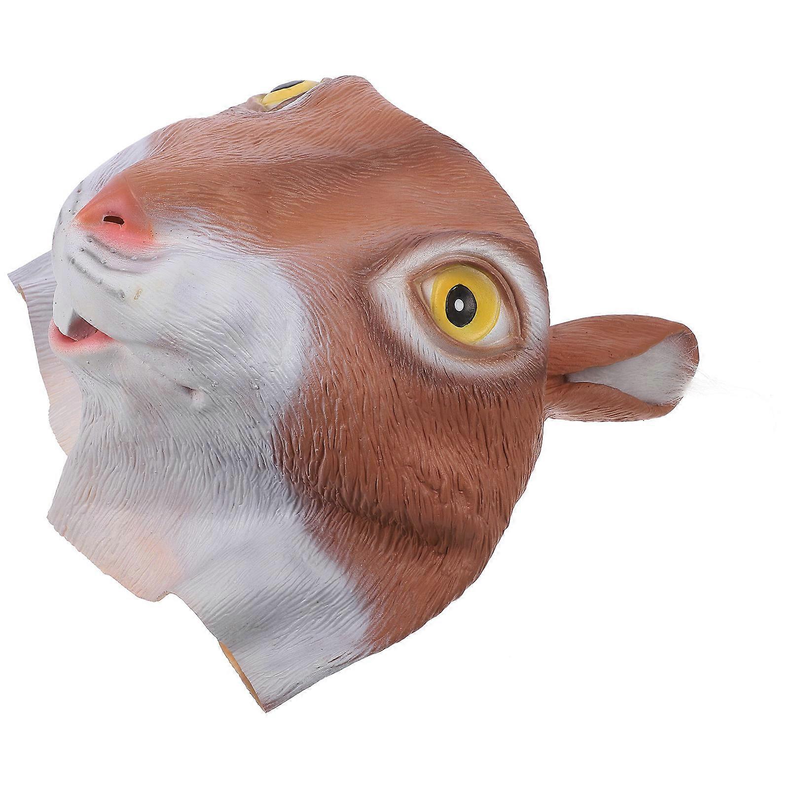 Squirrel Animal Head Mask for Halloween Party Costume in Assorted Colors Made of Latex One Size Fits All Adults and Kids