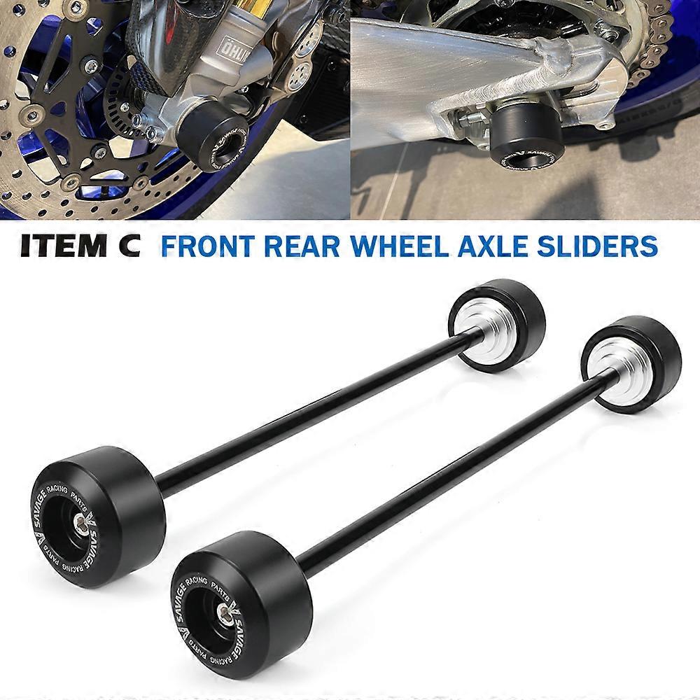 Applicable R1 Wheel Axle Fork Crash Sliders For YAMAHA MT10/SP FZ10 YZF R1M R1S R1 Motorcycle Protector Rear Front Wheel Hub Anti-Collision