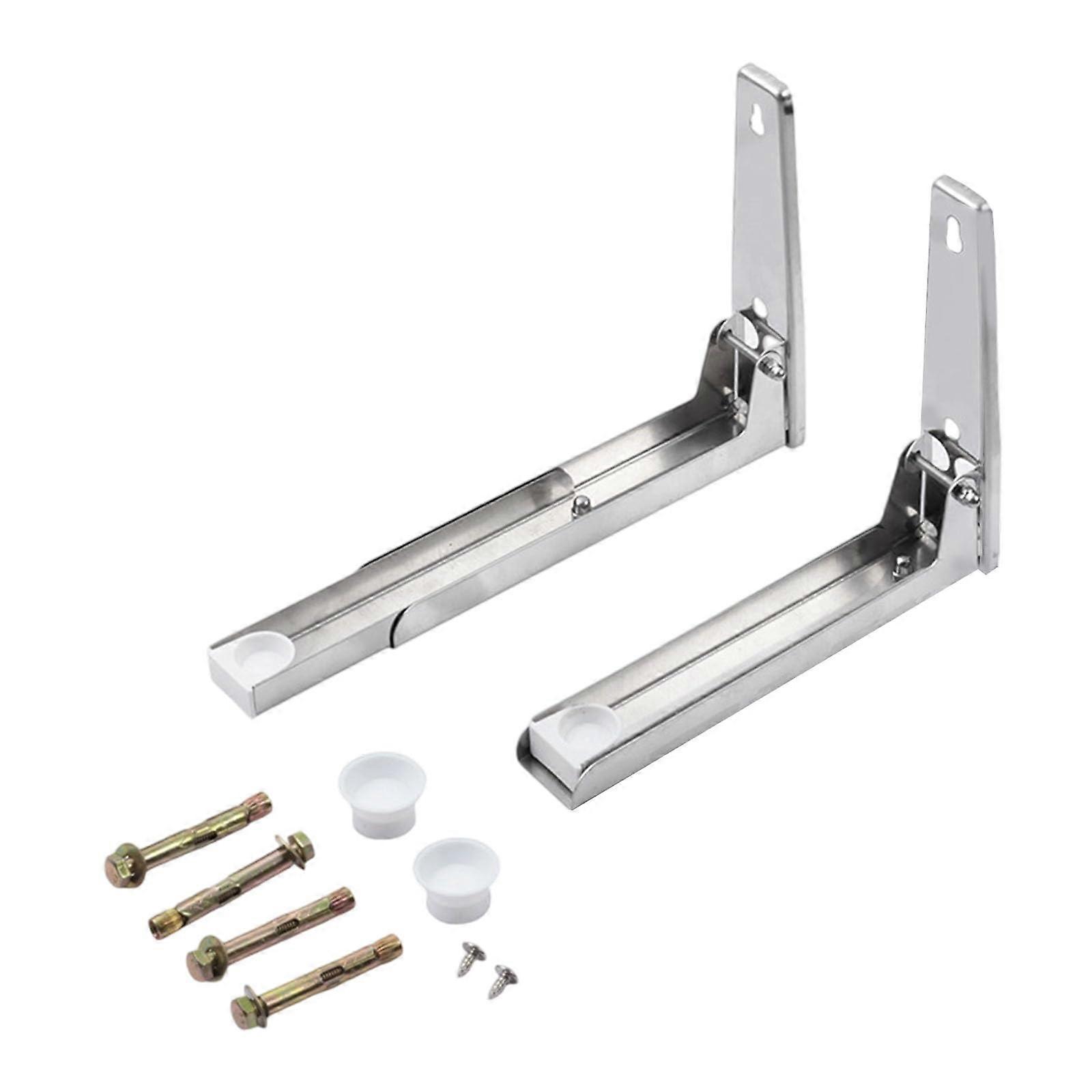 Rust-Free Expandable Vertical Storage Rack for Microwave, Toaster, Oven & Kitchen Appliances, Durable Silver Wall Shelf