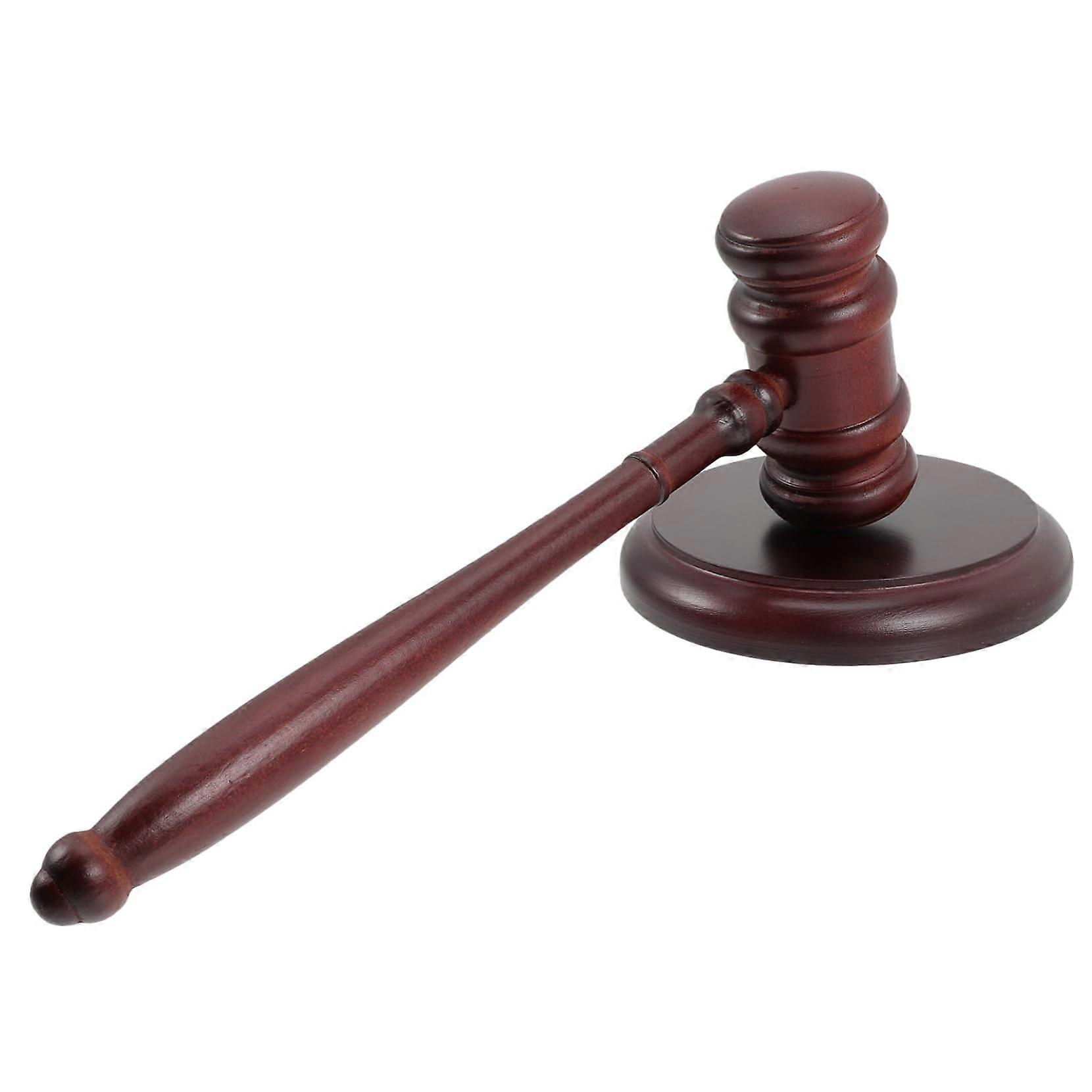 Wooden Gavel Auction Hammer Set with Sturdy Base for Lawyers and Roleplaying - High Quality, Portable and Durable