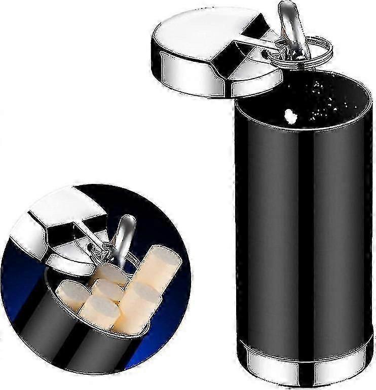 Portable ashtray, zinc alloy material, compact, lightweight, windproof and dustproof