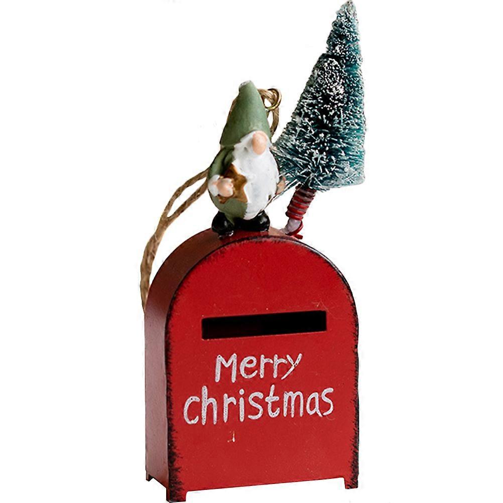 Christmas Mailbox Hanging Decor Red Decorative Mailbox Accessories 1Pack