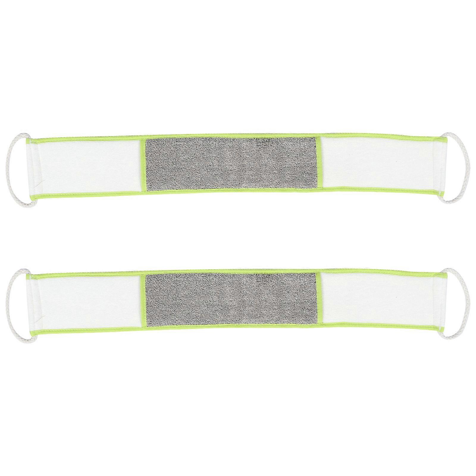 Flax Shower Towel for Bathing with Double-sided Scrubber 2Pcs Assorted Color