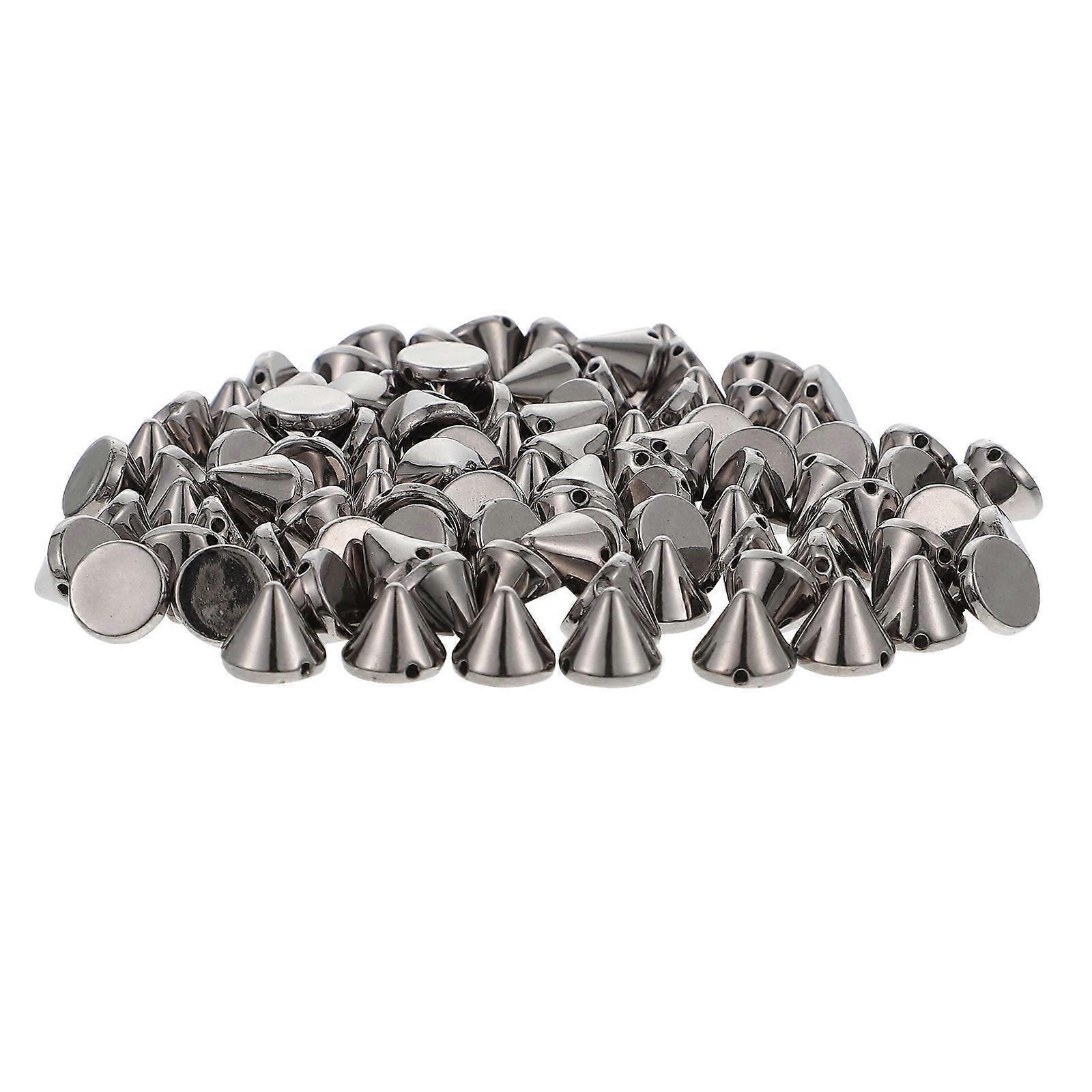 Black Punk Style Cone Spikes for Jewelry Making CCB Material Easy to Use 200pcs